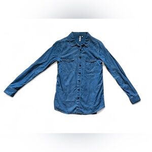 Red Camel Classic Blue Denim Jean jacket Shirt XS long sleeve